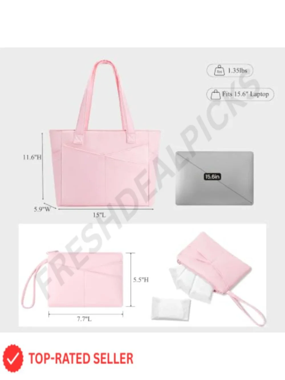 Nylon Work Tote Bag Women Laptop Tote 15.6 Inch Travel Office Nurse Bag